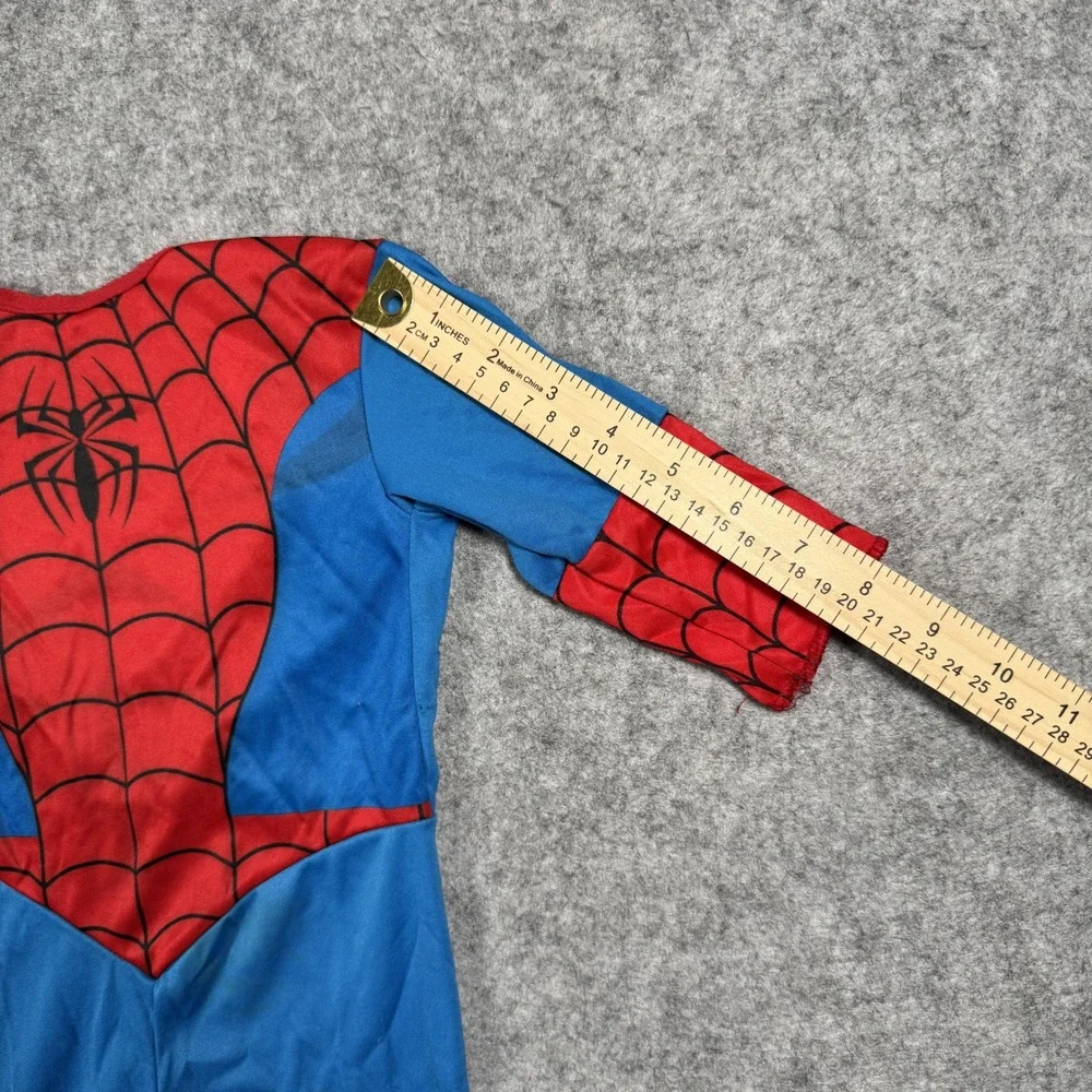 Disguise Marvel Spider-Man Costume Jumpsuit 2T Blue Red Web Pattern Polyester